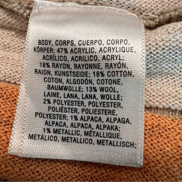 Moth Anthropologie Nora Swing Striped Midi Sweater Dress Wool Alpaca Blush Small - Picture 10 of 14